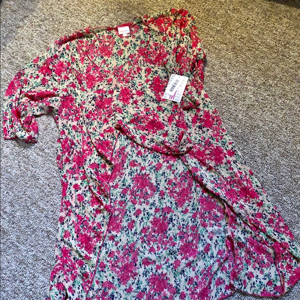 LuLaRoe sheer floral kimono